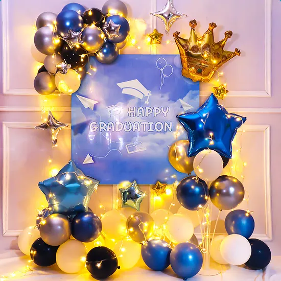 Balloon Set Graduation Party Wholesale with LED Lights for Home Wall Decoration