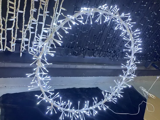 Christmas Twinkling LED Wreath Light for House Wedding Xmas Holiday Event Decoration 