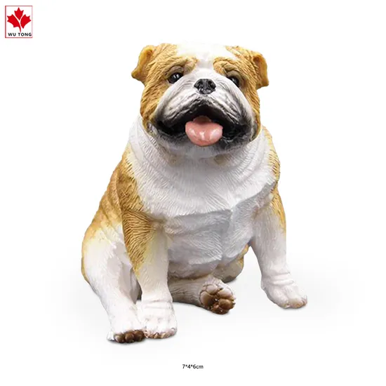 Funny Craft Resin Dog Statue Garden Decor Gifts Solar Light 