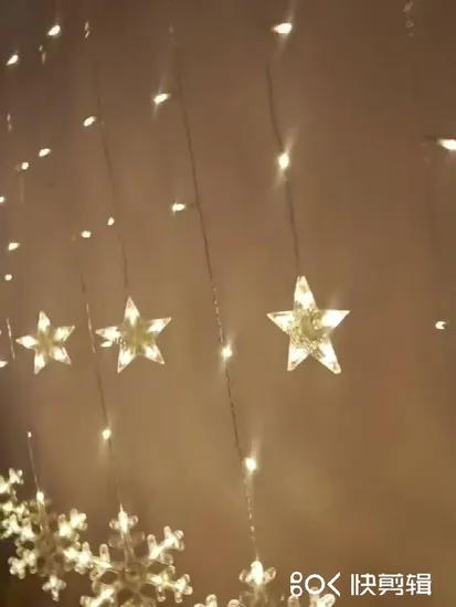 LED Christmas Snowflake String Lights Winter Decor Xmas Tree Decorations 