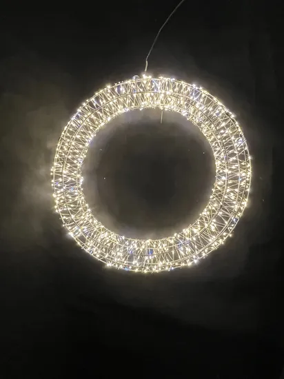 40cm Metal Circle Lighting Wreath Lights Round Light for Decorative 