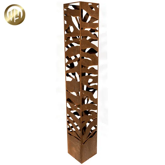 Corten Steel Rusty Garden Outdoor Metal Decoration Landscape Light Cover 