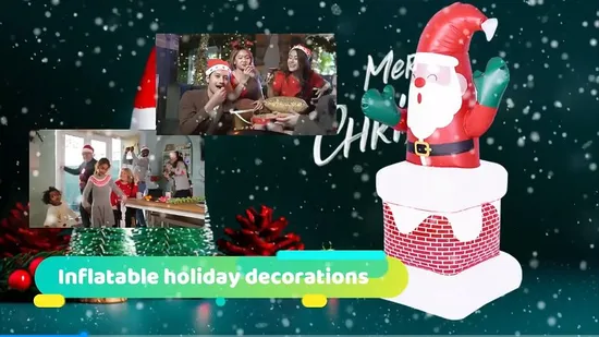 Inflatable Christmas Decorations with LED Lights for Outdoor Yard Garden Christmas Decor 