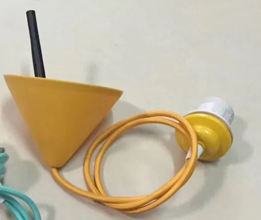 Metal Rose Pendant Light with Fabric Cable 